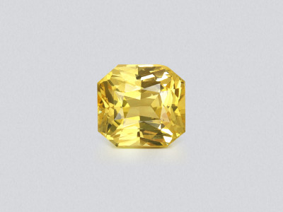 Unbehandelter goldgelber Chamäleon saphir im radiant cut 2,06 karat, Sri Lanka photo