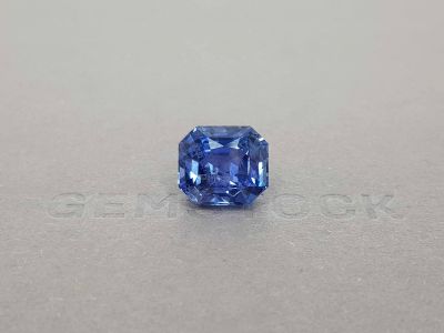 Unheated cornflower blue octagon sapphire 12.22 ct, Sri Lanka, GRS photo