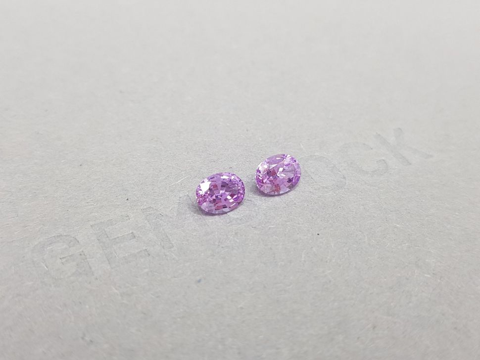 Pair of unheated oval-cut pink sapphires 1.29 ct Image №2