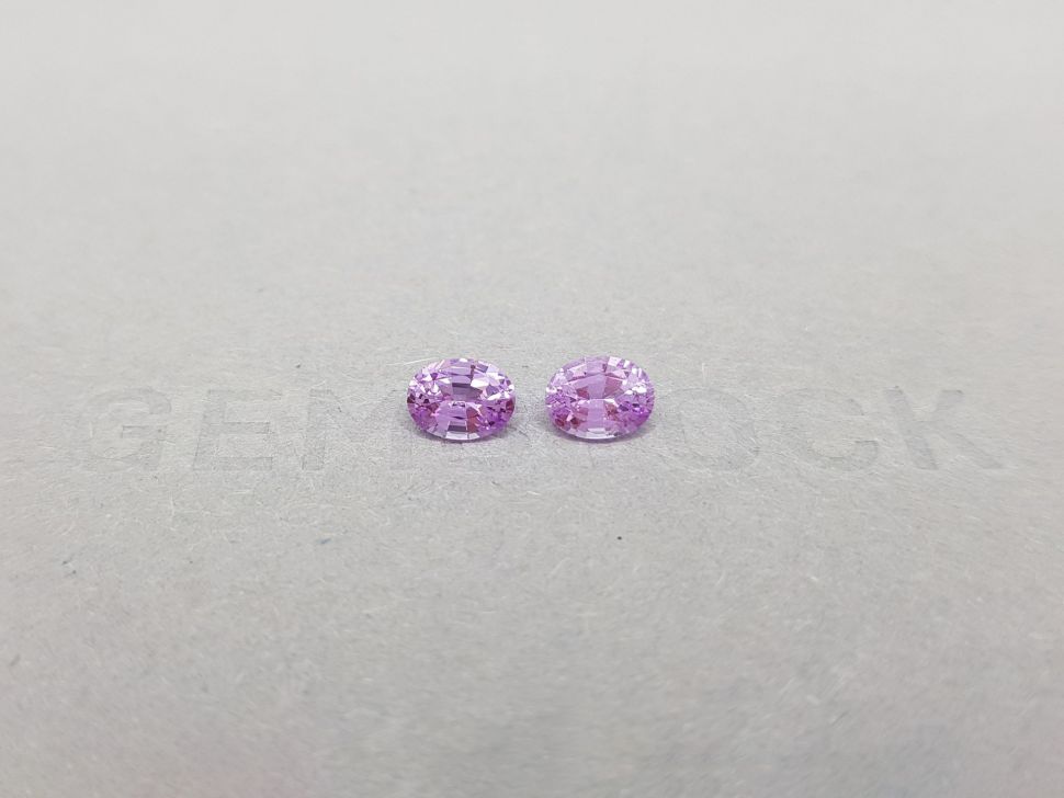 Pair of unheated oval-cut pink sapphires 1.29 ct Image №1
