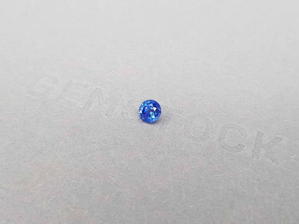 Unheated Cornflower blue round cut sapphire 0.45 ct, Sri Lanka Image №3