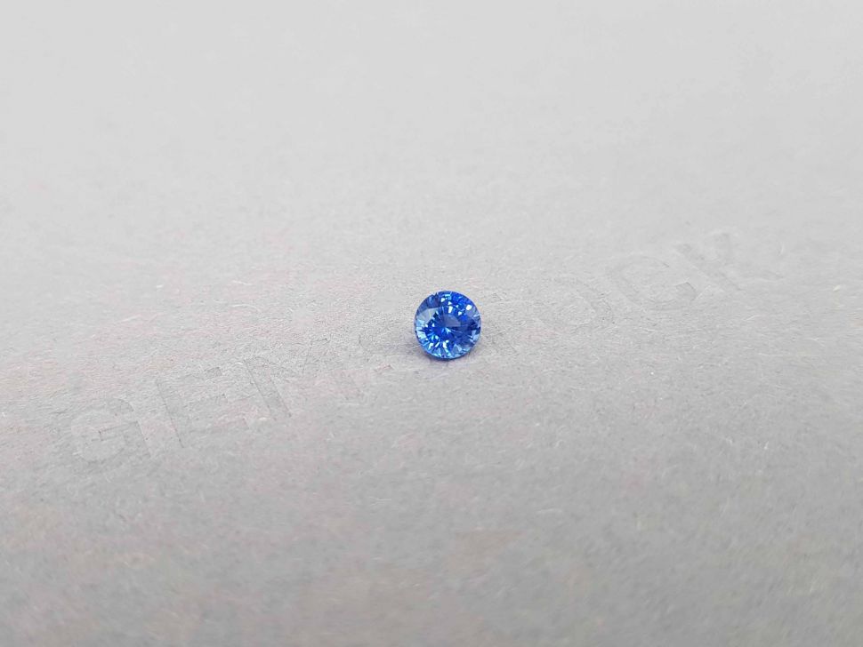 Unheated Cornflower blue round cut sapphire 0.45 ct, Sri Lanka Image №2