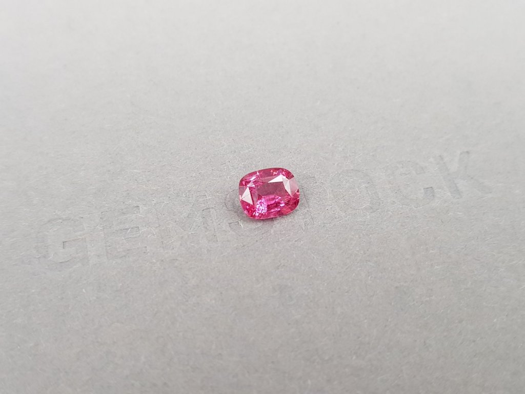 Cushion cut vivid pink spinel from Burma 0.84 ct Image №2