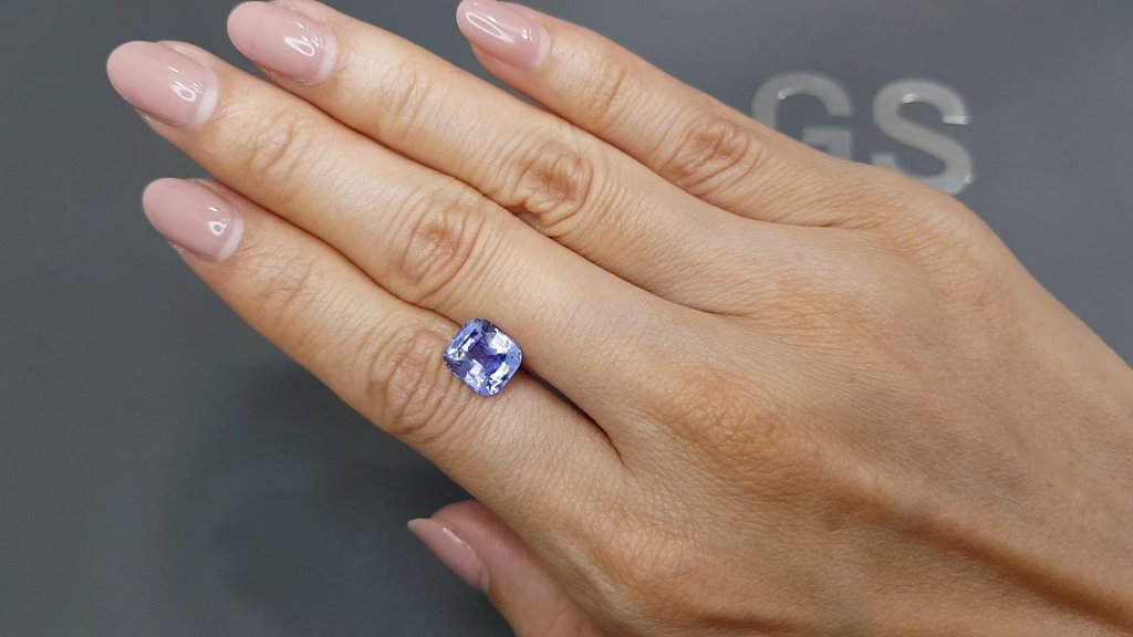 Unheated blue sapphire 3.58 carats in cushion cut, Sri Lanka Image №2