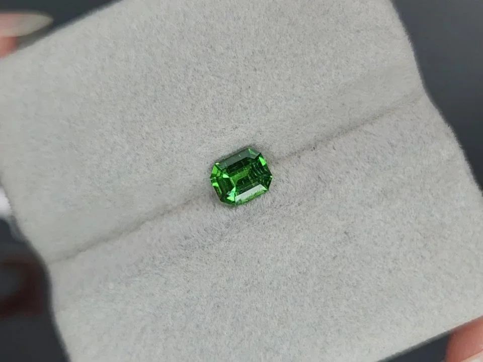 Granate tsavorita, talla octágono, 0,60 quilates, Tanzania  Image №4