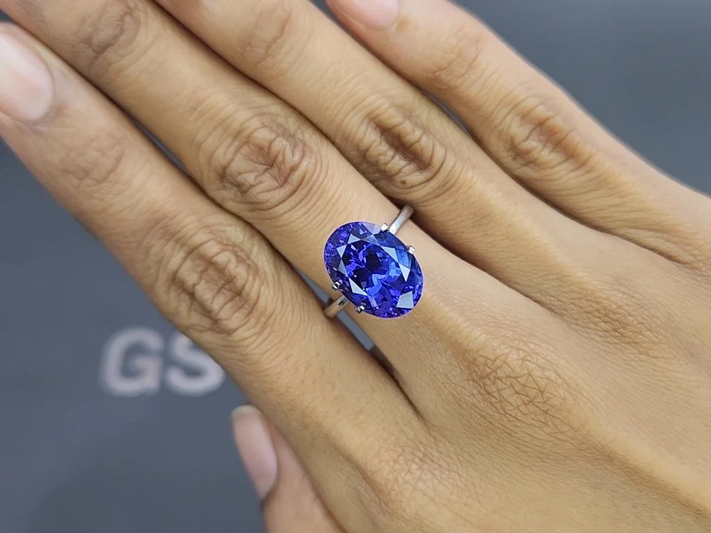 Tansanit oval geschliffener 8,04 karat, Tansania Image №5