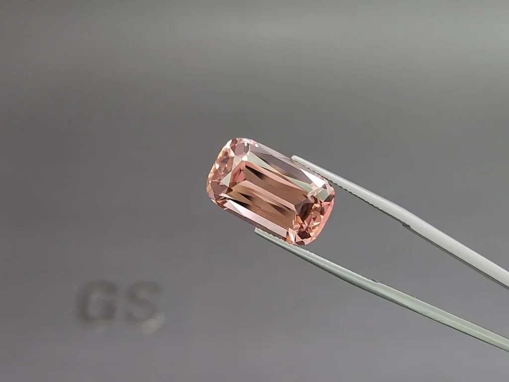 Tourmaline rose-orange taille coussin, 13,55 carats, Nigéria Image №3