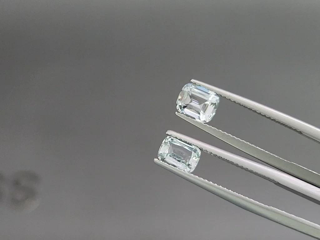 Set of aquamarines cushion cut 3.62 carats, Madagascar Image №4