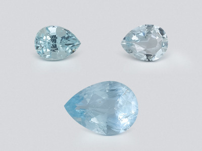 Satz aquamarine im birnenschliff 1,58 karat, Madagaskar photo