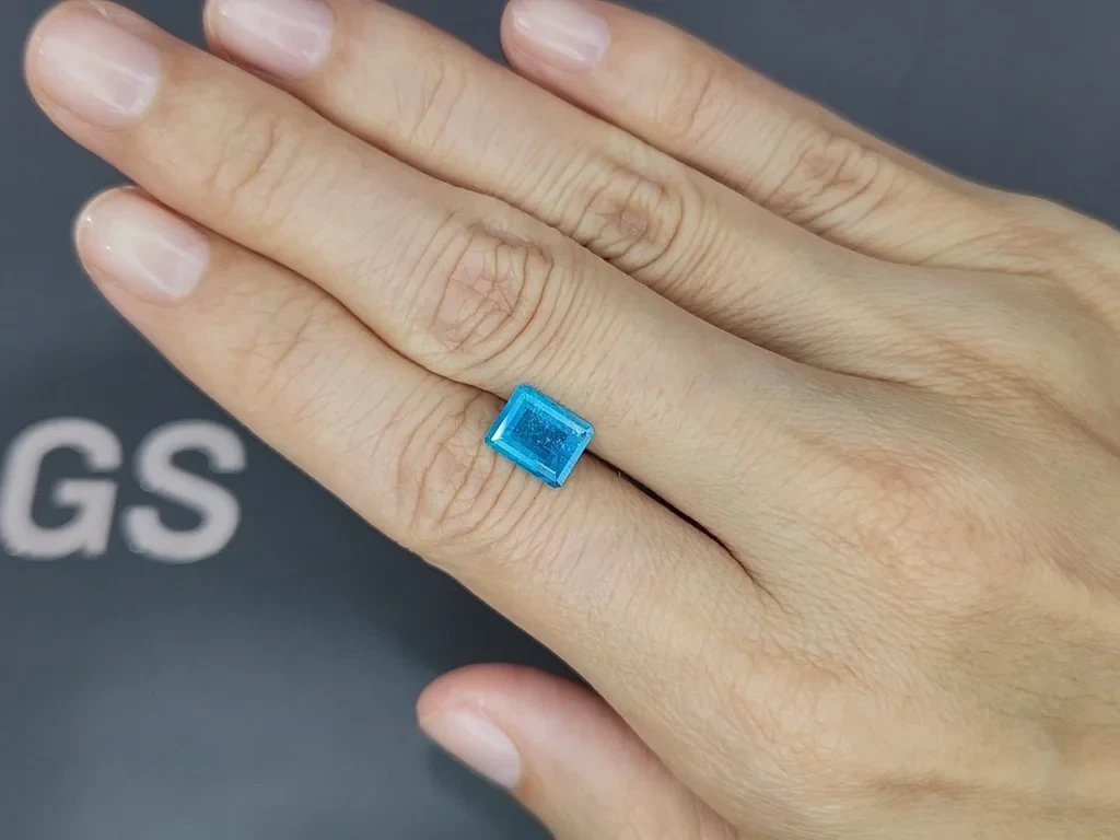 Unheated tourmaline Paraiba octagon cut 1.74 carats, Brazil  Image №2