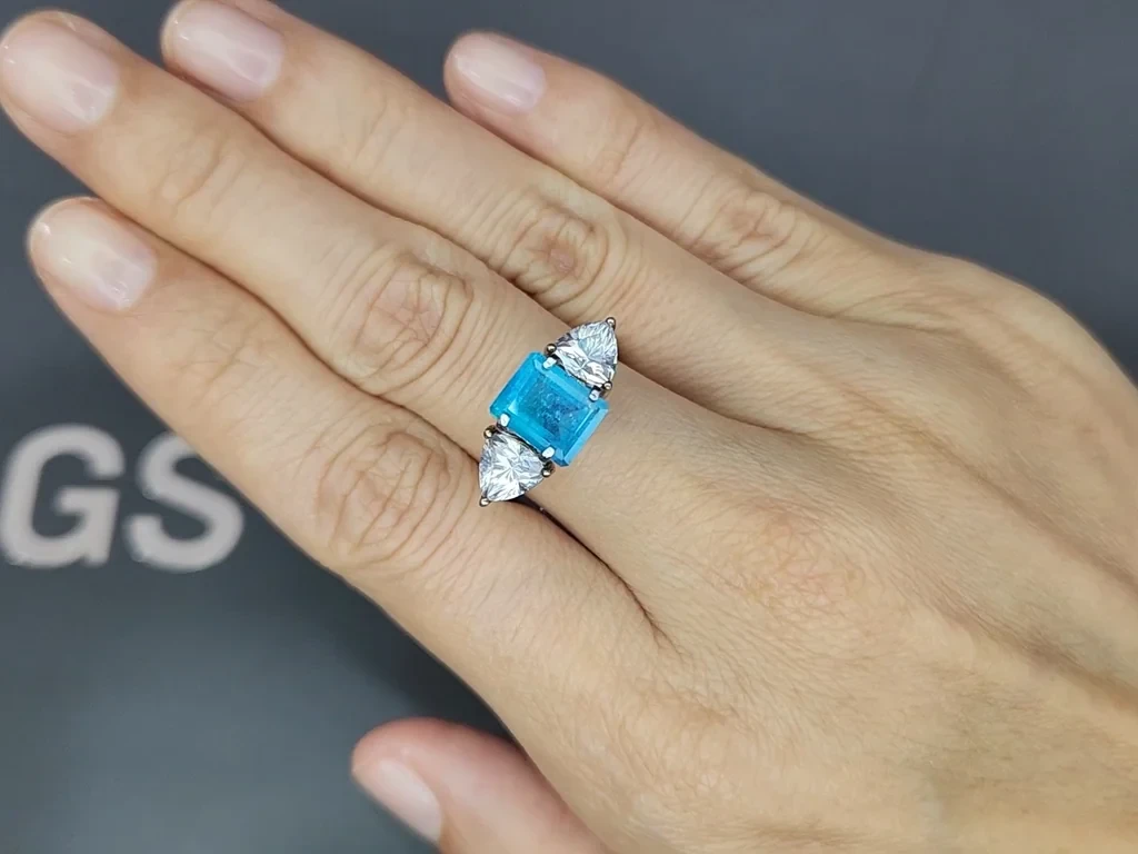 Unheated tourmaline Paraiba octagon cut 1.74 carats, Brazil  Image №4