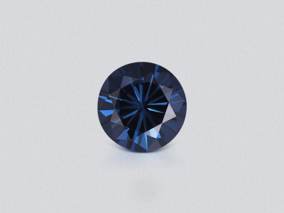 Blue spinel round cut 1.25 carats, Tanzania photo