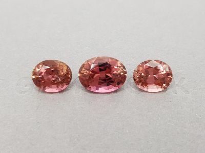 Set of hot pink tourmalines 14.86 ct photo