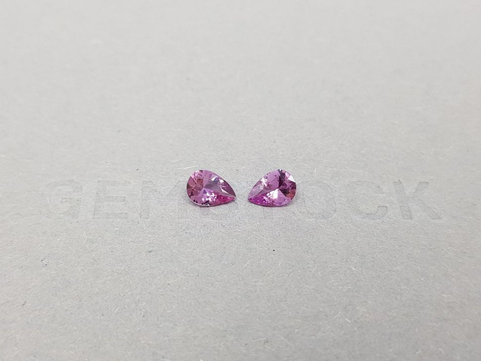 Pair of purple unheated sapphires 1.06 ct, Madagascar Image №1