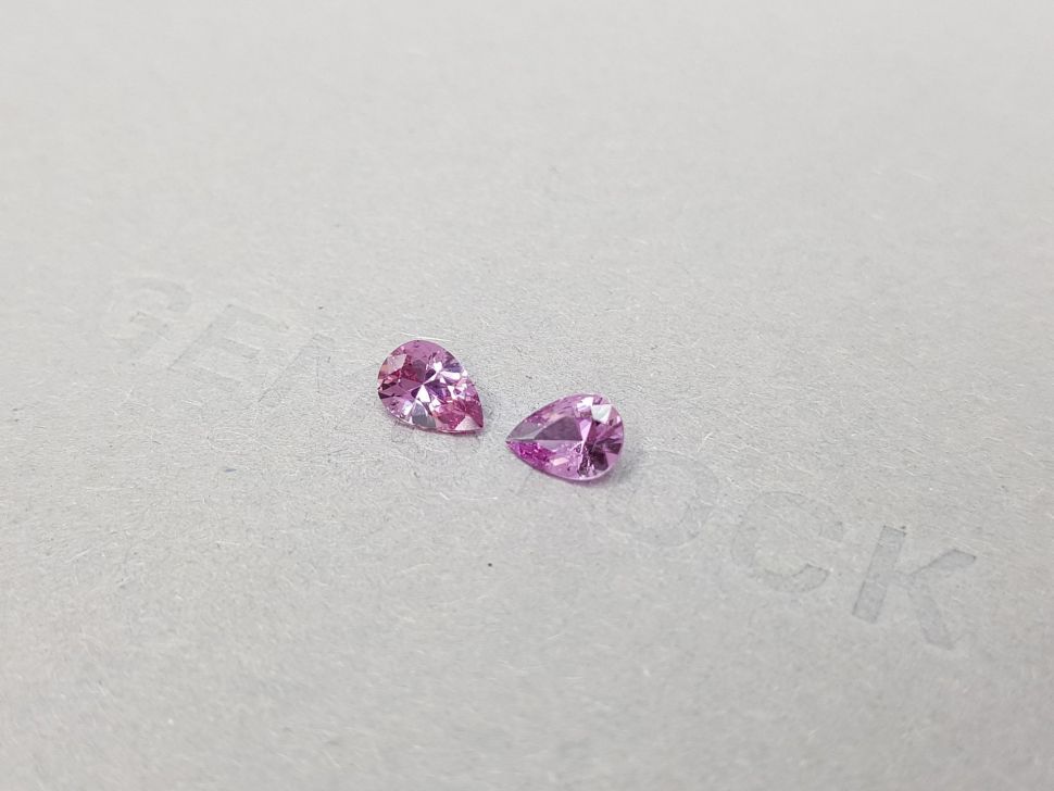 Pair of purple unheated sapphires 1.06 ct, Madagascar Image №3