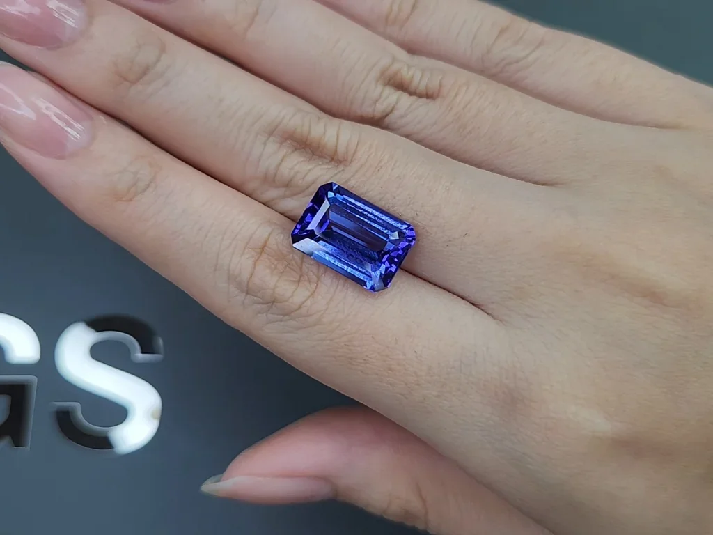 Tanzanite in octagon cut 8.71 carats, Tanzania Image №2