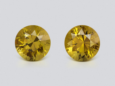 Pair of Mali garnets round cut 2.36 carats, Africa photo