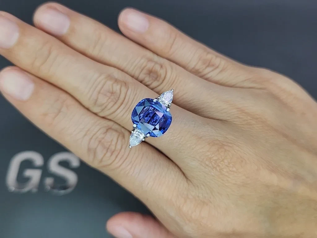 Saphir bleuet taille coussin de 5,45 carats, Sri Lanka Image №5