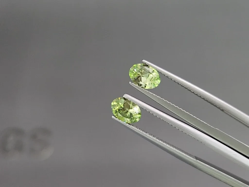 Pair of grossular garnets oval cut  1.49 carats, Tanzania Image №3