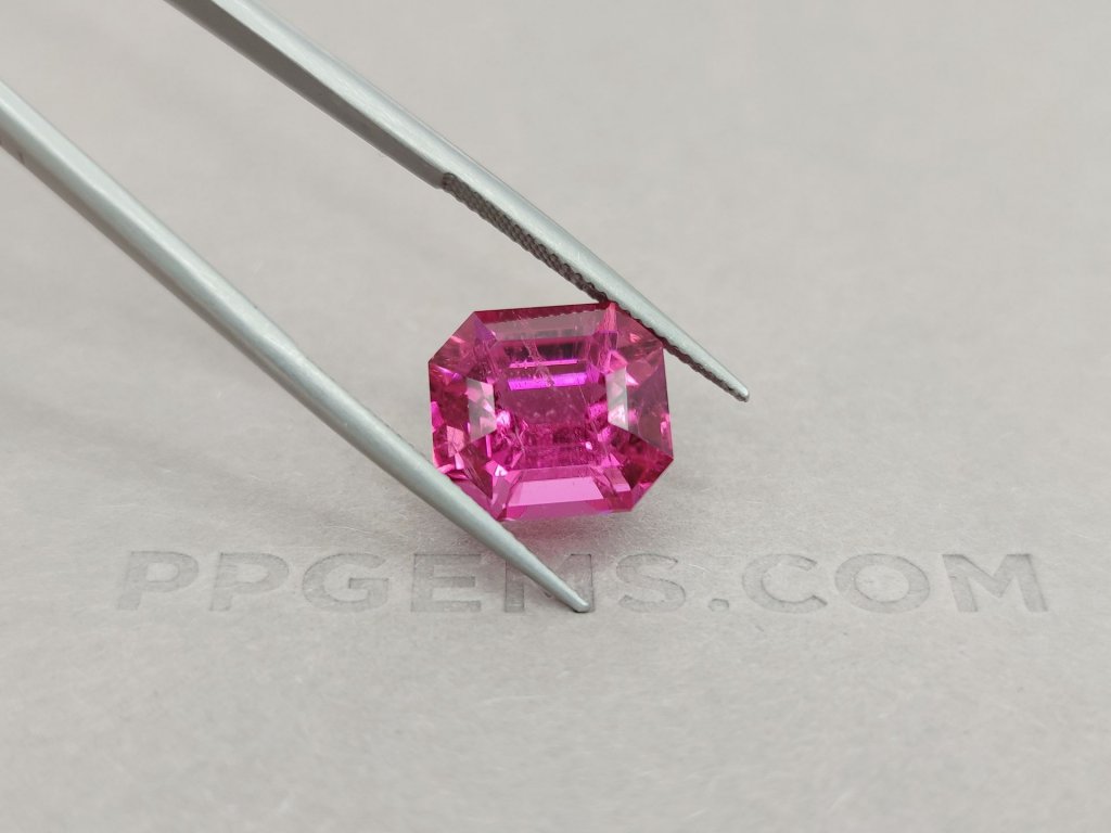 Bright rubellite with a touch of fuchsia octagon cut 9.76 ct Image №4