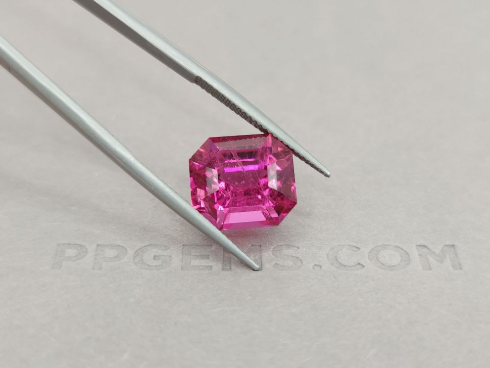 Bright rubellite with a touch of fuchsia octagon cut 9.76 ct Image №4