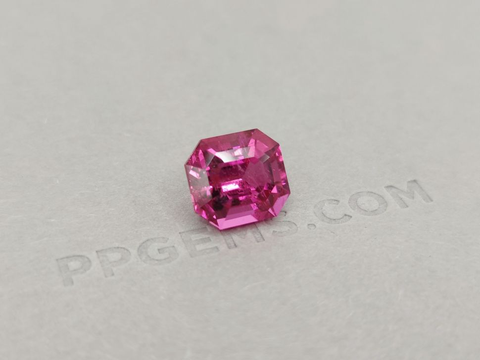 Bright rubellite with a touch of fuchsia octagon cut 9.76 ct Image №2