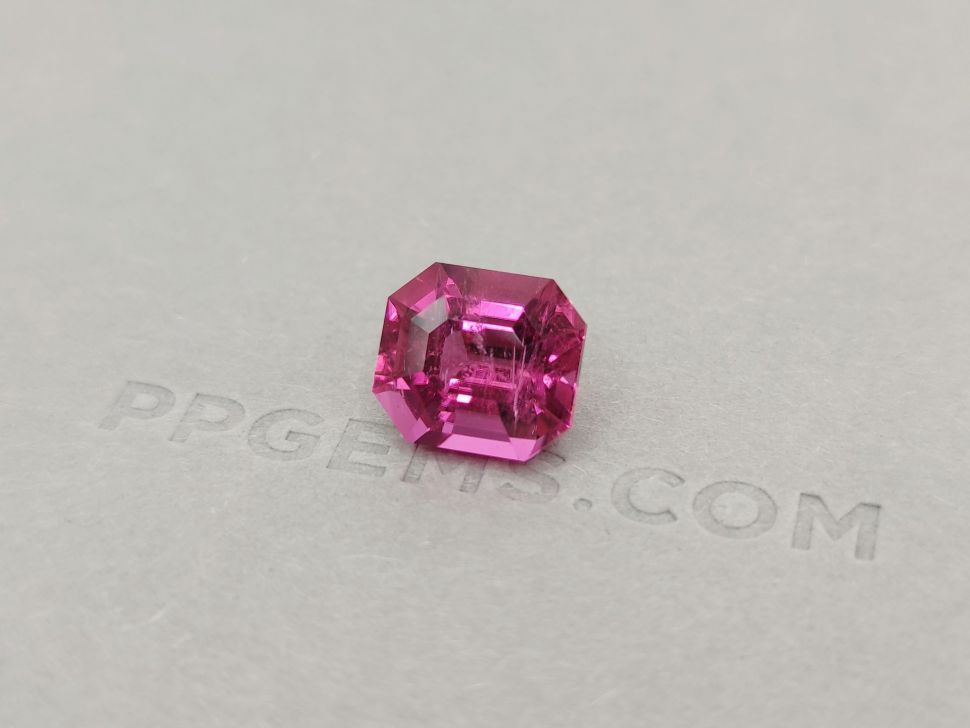 Bright rubellite with a touch of fuchsia octagon cut 9.76 ct Image №3