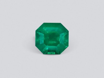 Vivid Green Colombian emerald in octagon cut 7.42 carats photo