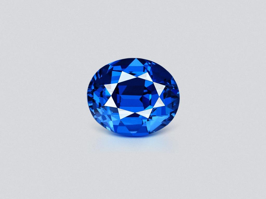 Unique collector's cobalt spinel with Electric blue color in oval cut 7.10 carats, Tanzania  Image №1