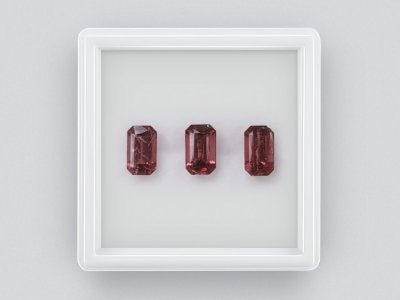 Set of rubellites, octagon cut 3.25, Africa photo