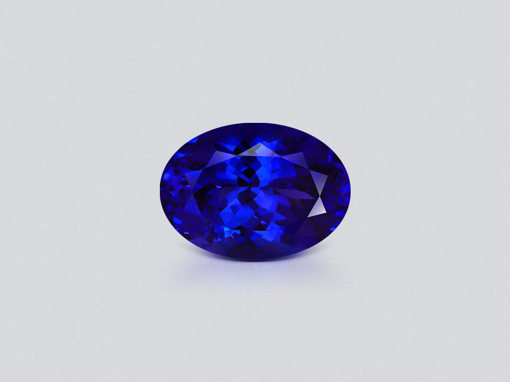 Royal blue tanzanite in oval cut  9.27carats, Tanzania Image №1