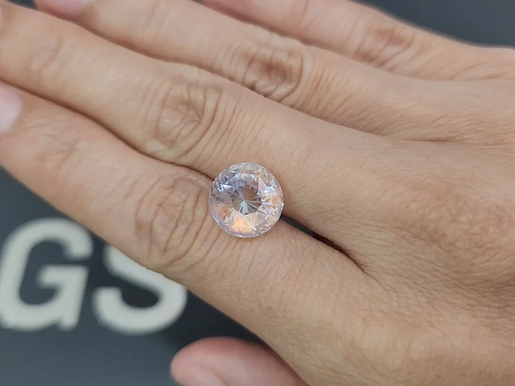 Piedra lunar arcoíris de talla redonda de 5,74 carats, Madagascar Image №2