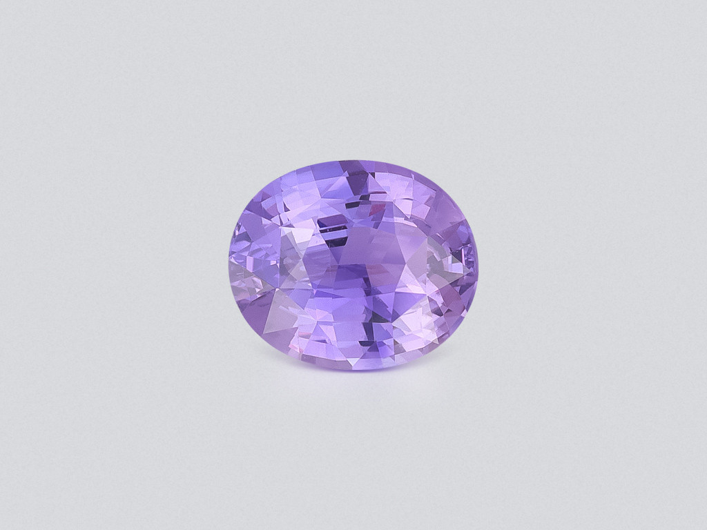 Unheated lavender sapphire oval cut 3.87 carats, Madagascar Image №1