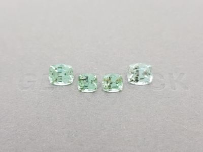 Set of light green tourmalines 4.81 carats photo
