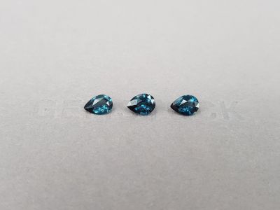 Set of cobalt blue spinels in pear cut 2.02 carats, Tanzania photo