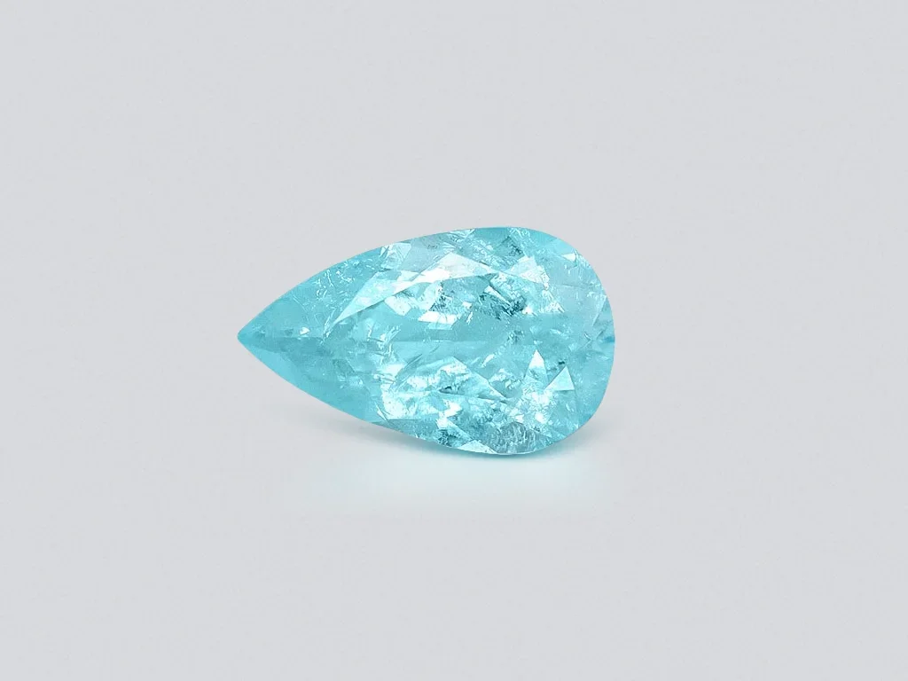 Tourmaline Paraiba poire taillée 2,59 carats du Brésil Image №1