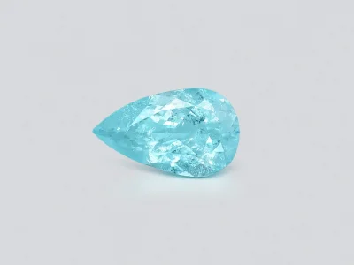 Rare neon blue Brazilian Paraiba tourmaline in pear cut 2.59 carats photo