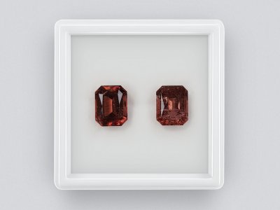 Octagon cut rubellite set 5.36, Africa photo