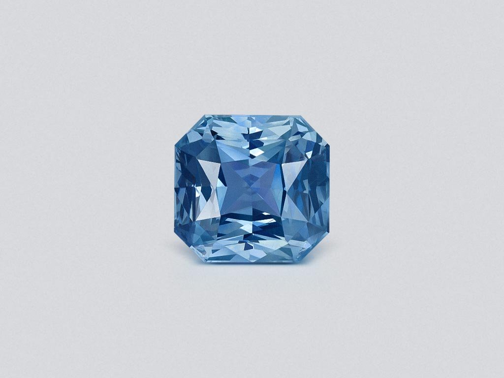 Saphir taille radiant non chauffé de couleur sarcelle, 5,72 carats, Madagascar Image №1