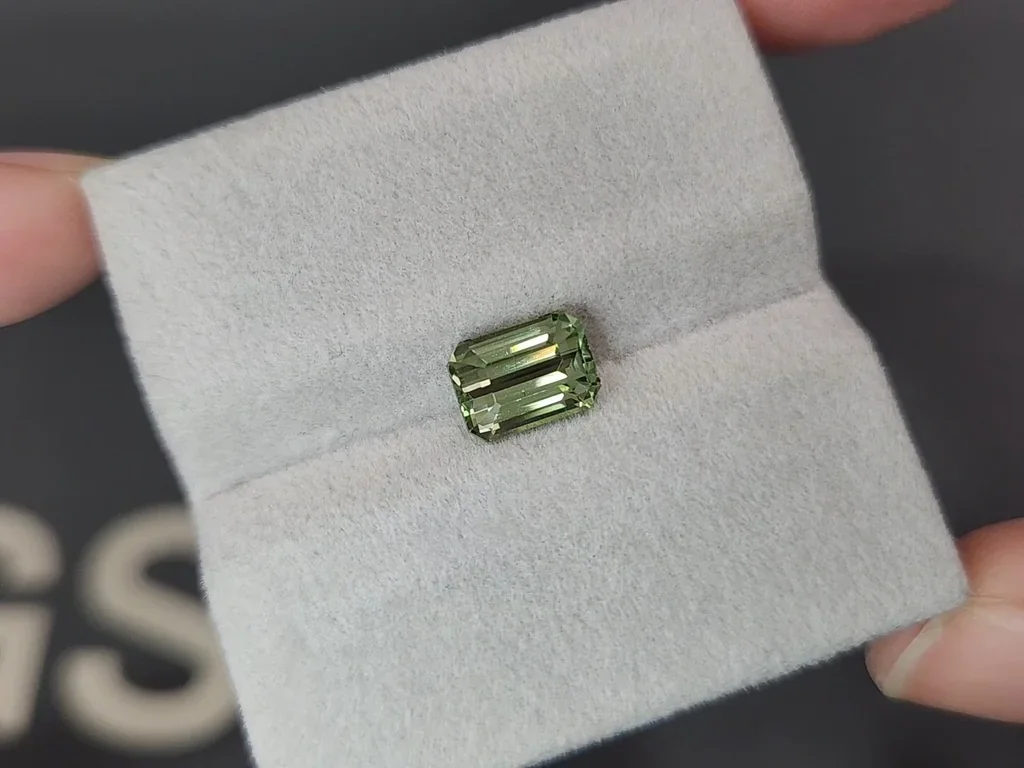 Vanadium containing chrysoberyl in octagon cut 2.56 carats, Sri Lanka Image №4