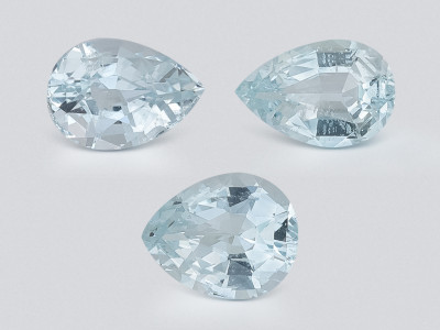 Satz aquamarine im birnenschliff 1,30 karat, Madagaskar photo
