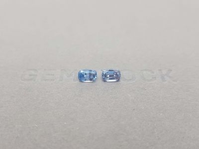 Pair of cushion-cut sapphires 1.32 ct photo
