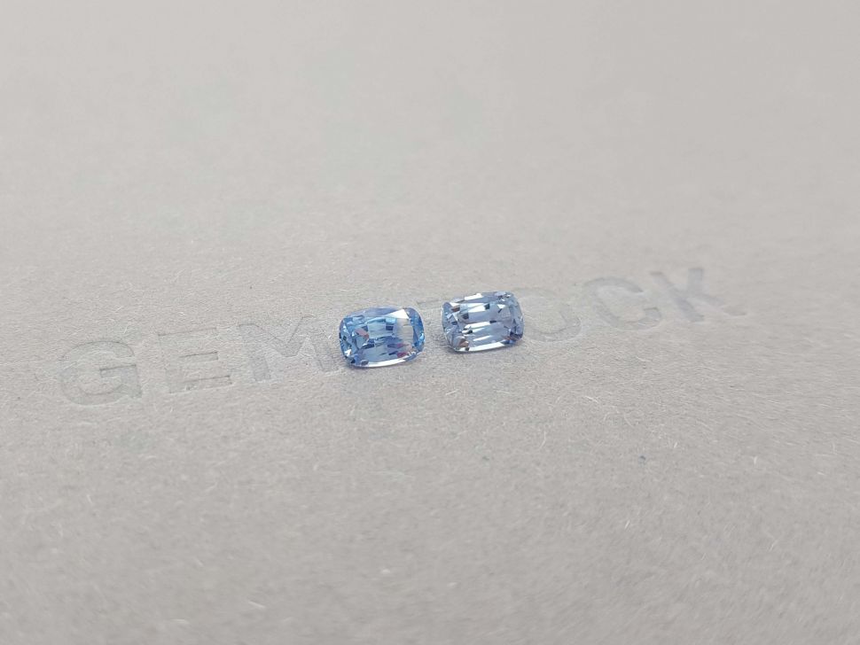 Pair of cushion cut sapphires 1.32 ct Image №2