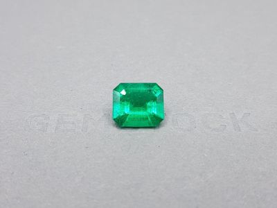 Colombian Vivid Green emerald in octagon shape 3.99 ct, GRS photo