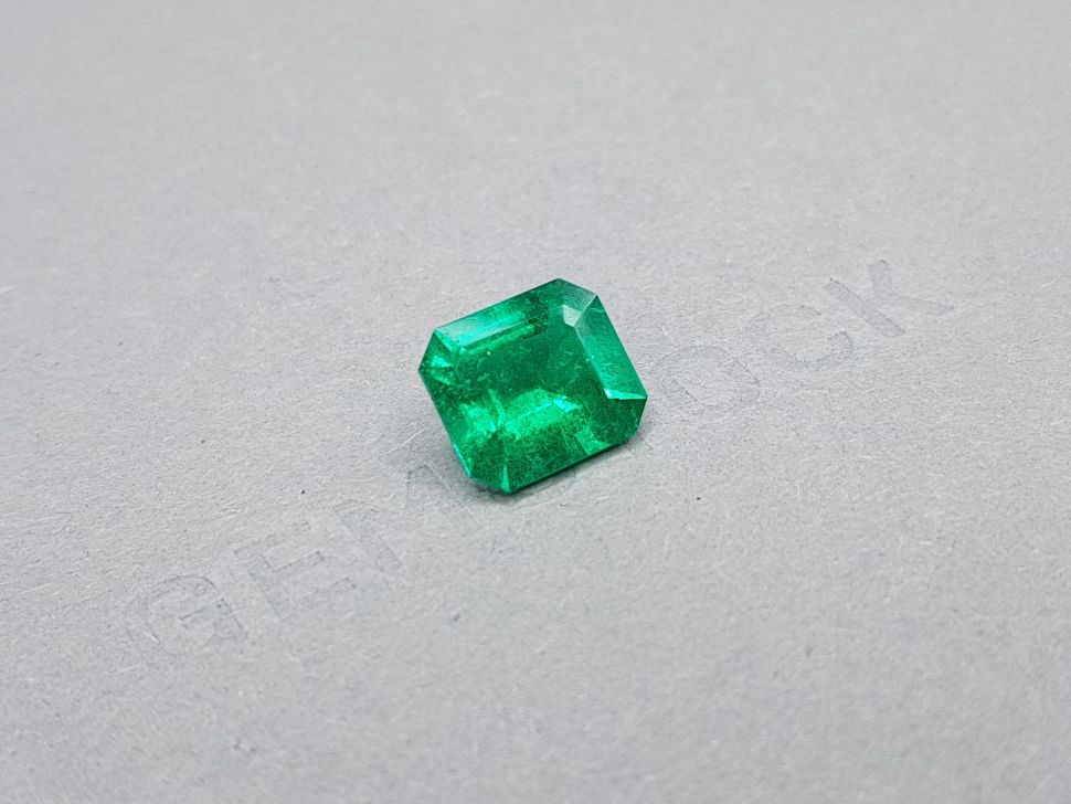 Colombian Vivid Green emerald in octagon shape 3.99 ct, GRS Image №2