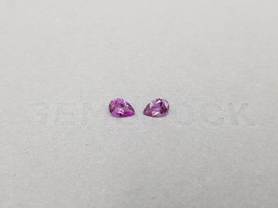 Pair of purple unheated sapphires from Madagascar 0.87 ct photo