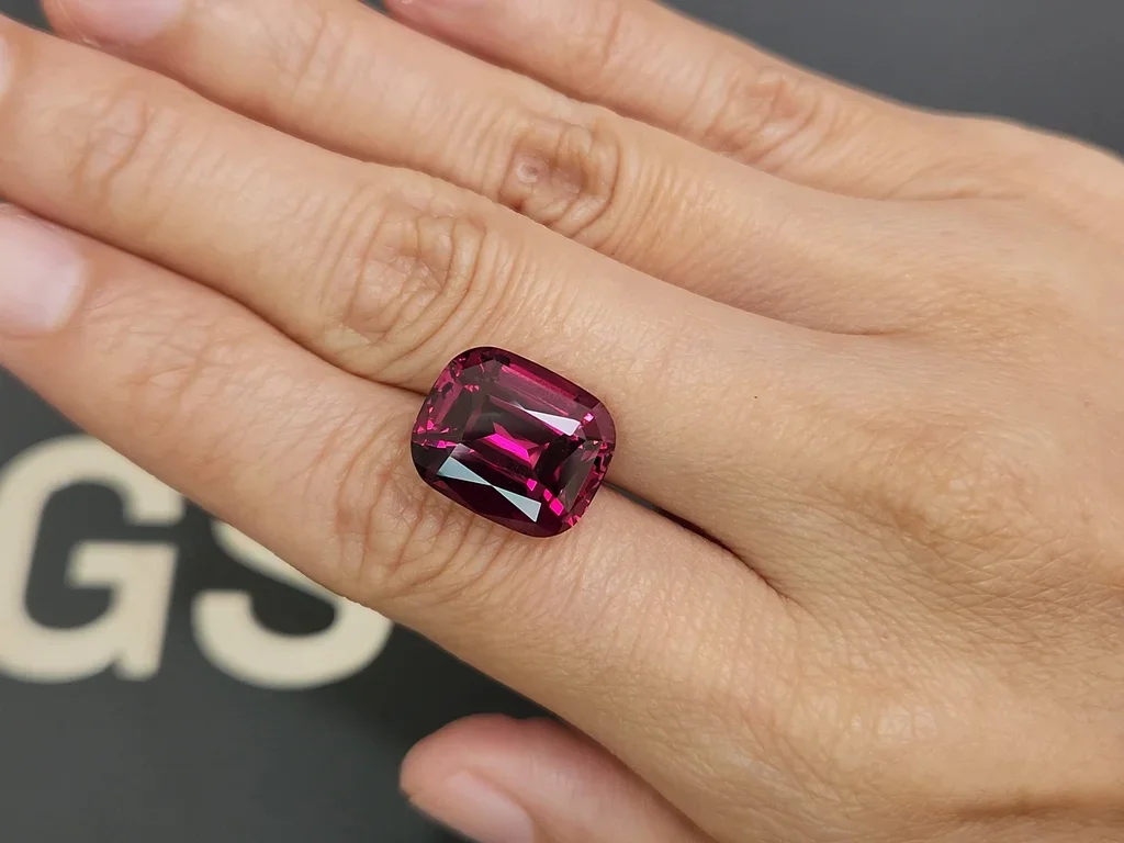 Granate rodolita de talla cojín de 15,09 carats, de Tanzania Image №2