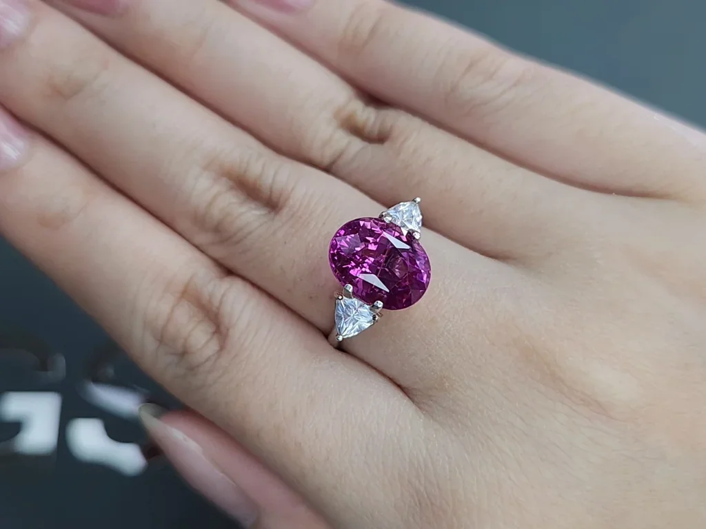 Saphir rose taille ovale de 6,10 carats, Sri Lanka Image №5