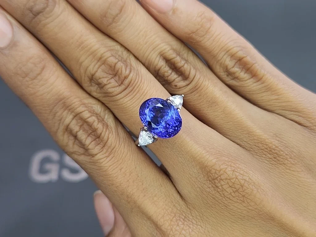 Tansanit oval geschliffener 7,46 karat, Tansania Image №5