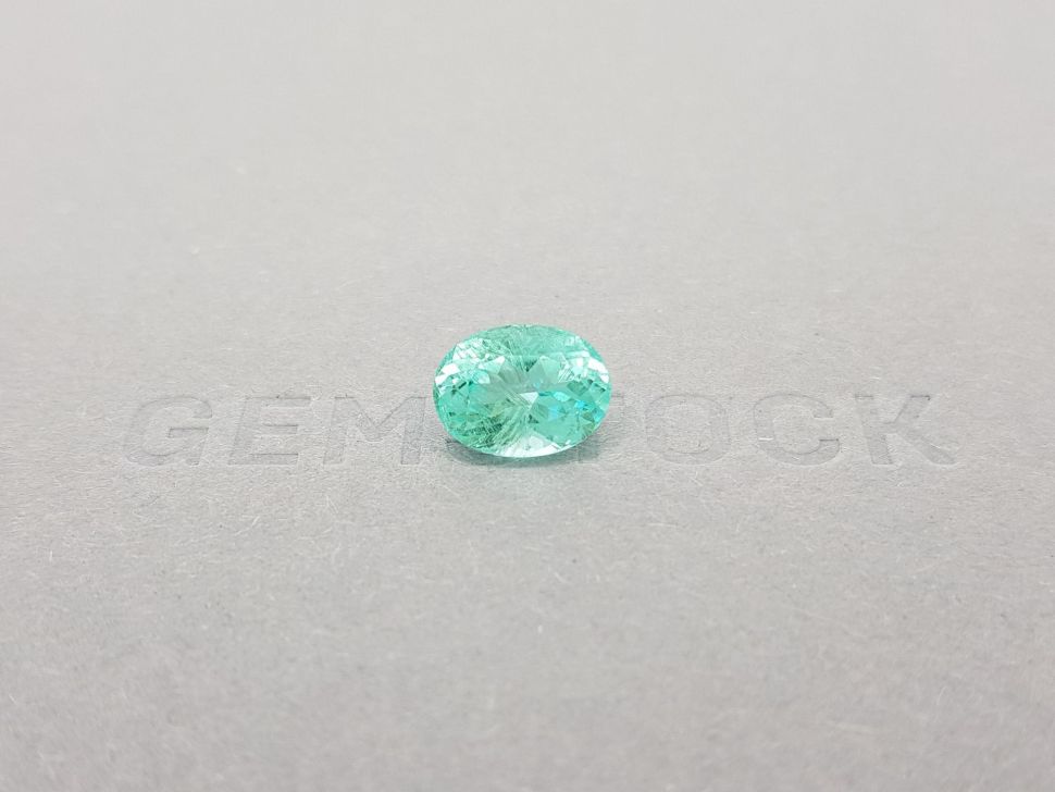 Bright Paraiba tourmaline from Mozambique, oval cut 3.54 ct Image №1